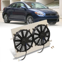 Load image into Gallery viewer, Scion TC 2005-2010 M/T Aluminum Radiator Dual Fan Shroud
