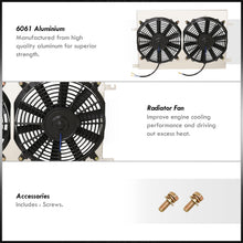 Load image into Gallery viewer, Scion TC 2005-2010 M/T Aluminum Radiator Dual Fan Shroud
