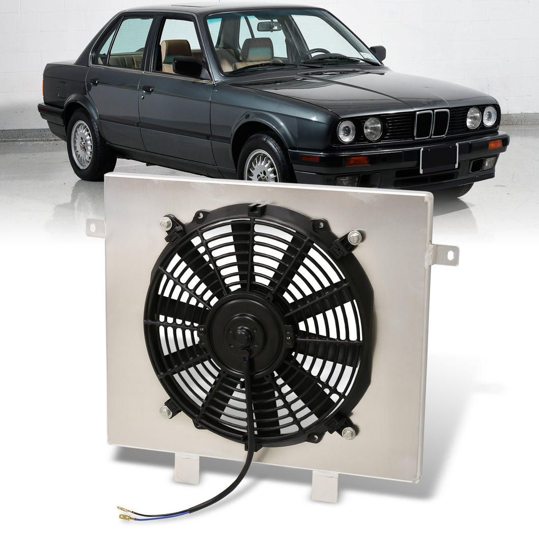 BMW E30 1987-1991 M/T Aluminum Radiator Single Fan Shroud