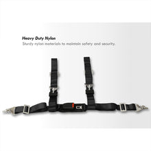 Load image into Gallery viewer, Universal 4 Point 2&quot; Racing Seat Harness Belts Black
