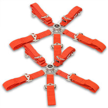 Load image into Gallery viewer, Universal TWE 5 Point Camlock 2&quot; Racing Seat Harness Belts Pair Red
