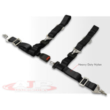 Load image into Gallery viewer, Universal 4 Point 2&quot; Racing Seat Harness Belts Pair Black
