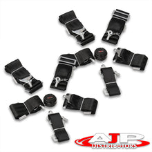 Load image into Gallery viewer, Universal 5 Point Camlock 3&quot; Racing Seat Harness Belts Pair Black
