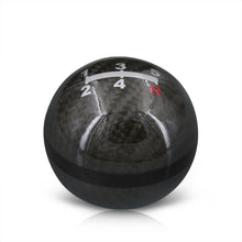 Load image into Gallery viewer, Universal 5 Speed M10x1.5 Ball Shift Knob Black Carbon Fiber with Black Rings
