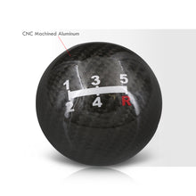 Load image into Gallery viewer, Universal 5 Speed M10x1.5 Ball Shift Knob Black Carbon Fiber with Black Rings
