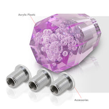 Load image into Gallery viewer, Universal M8 M10 M12 60MM Diamond Bubble Shift Knob Purple
