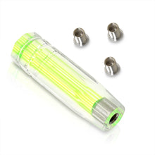 Load image into Gallery viewer, Universal M8 M10 M12 150MM Crystal Shift Knob Clear with Neon Green Stripes
