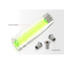 Load image into Gallery viewer, Universal M8 M10 M12 150MM Crystal Shift Knob Clear with Neon Green Stripes
