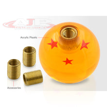 Load image into Gallery viewer, Universal M8 M10 M12 3 Star Dragon Ball Z Shift Knob Amber
