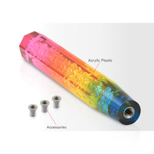 Load image into Gallery viewer, Universal M8 M10 M12 300MM Crystal Octogon Bubble Shift Knob Rainbow
