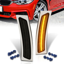 Load image into Gallery viewer, BMW 3 Series LCI F30 F31 (Base) 2016-2019 / F30 M Sport 2012-2015 / 4 Series F32 F33 F36 2014-2020 Front Bumper Amber LED Side Marker Reflector Lights Smoke Len
