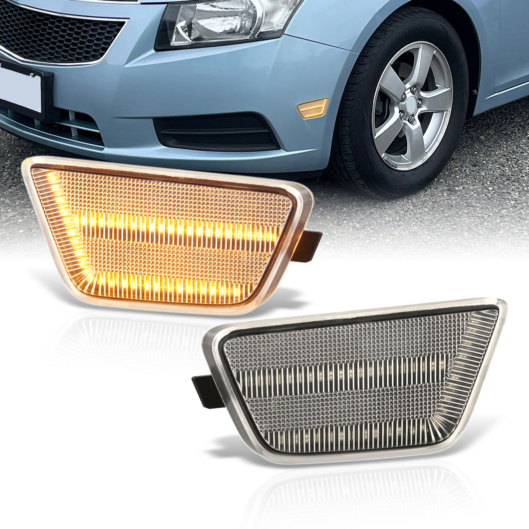 Chevrolet Cruze 2011-2015 / Limited 2016 Front Amber LED Side Marker Lights Clear Len