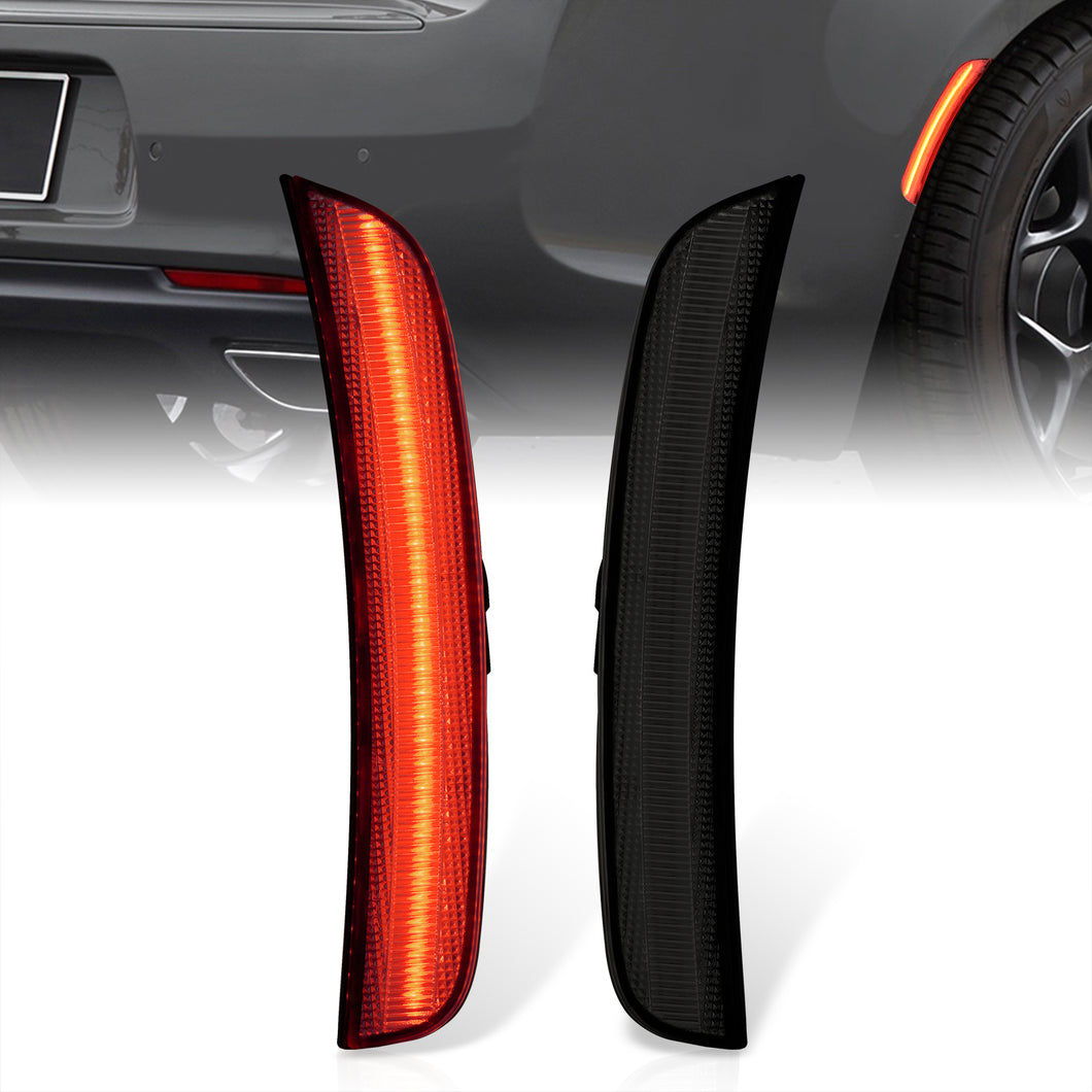 Chrysler 300 300C 2015-2023 Rear Red LED Side Marker Smoke Len
