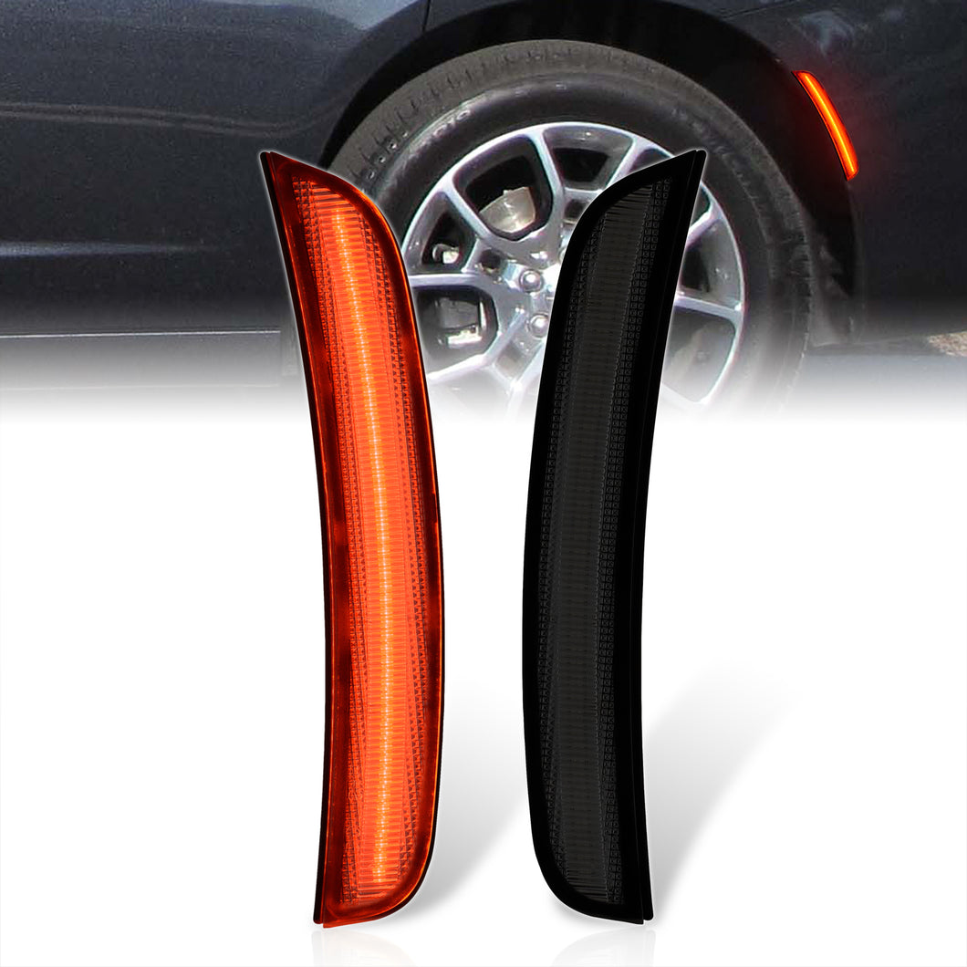 Dodge Charger 2015-2023 Rear Red LED Side Marker Smoke Len