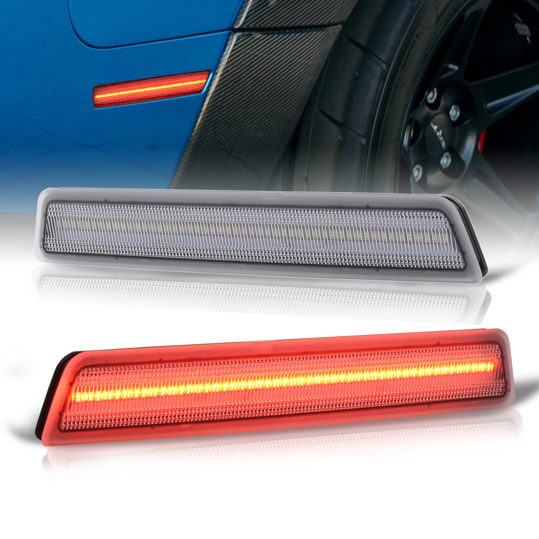 Dodge Challenger 2015-2022 Rear Red LED Side Marker Clear Len
