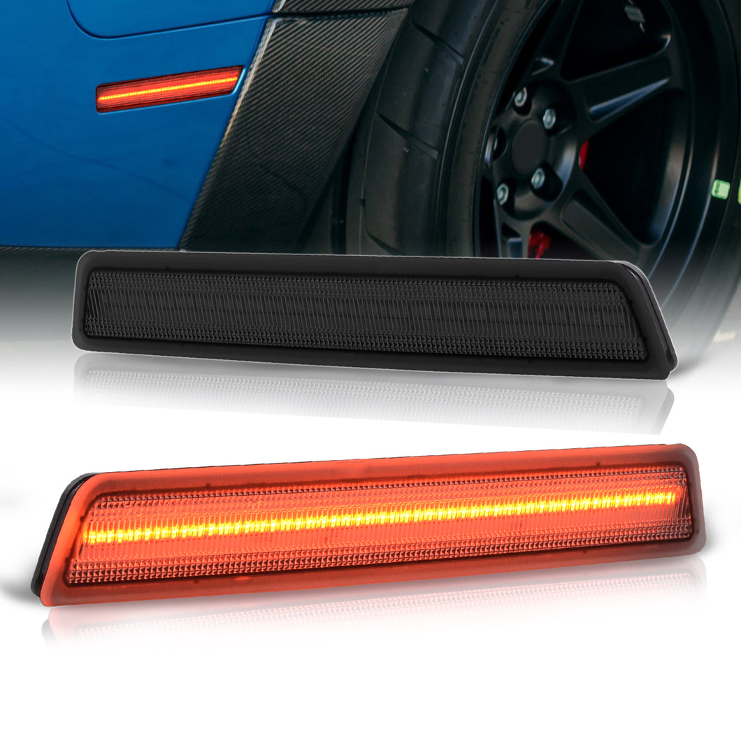 Dodge Challenger 2015-2022 Rear Red LED Side Marker Smoke Len