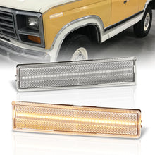Load image into Gallery viewer, Ford Bronco F100 F150 F250 F350 1980-1986 Front Amber LED Side Marker Lights Clear Len
