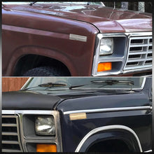 Load image into Gallery viewer, Ford Bronco F100 F150 F250 F350 1980-1986 Front Amber LED Side Marker Lights Clear Len
