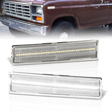 Load image into Gallery viewer, Ford Bronco F100 F150 F250 F350 1980-1986 Front White LED Side Marker Lights Clear Len
