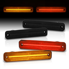 Load image into Gallery viewer, Ford Bronco 1978-1979 / F100 F150 F250 1973-1979 / E150 E350 Econoline 1975-1991 4 Piece Front Amber &amp; Rear Red LED Side Marker Lights Smoke Len
