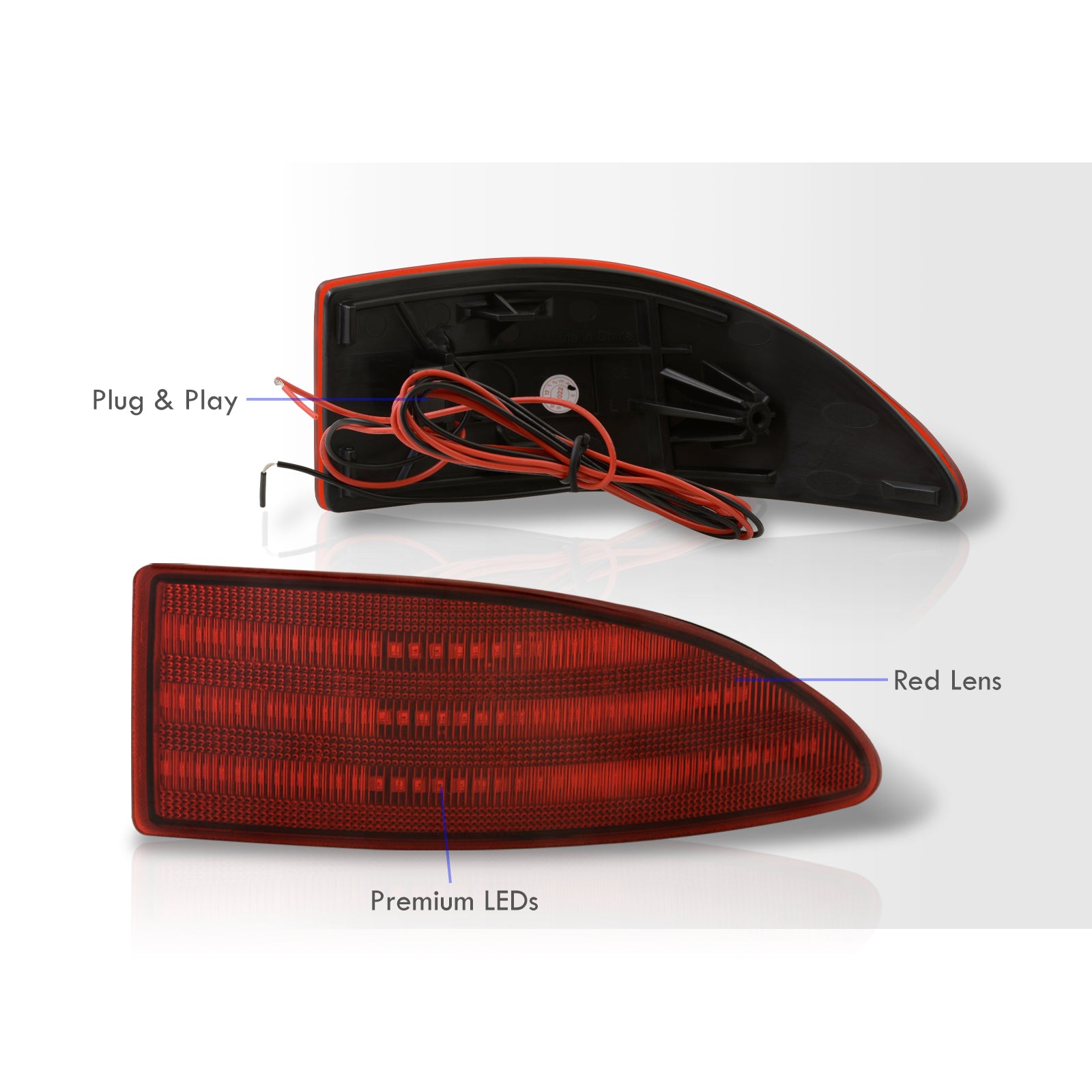 LED Rear Bumper Brake Tail Light for Lexus IS250 IS350 XE20 2006-2013 Reflector With Dynamic Sequential Turn Signal Stop Lamp Smoke / Red Lens | PH