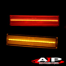 Load image into Gallery viewer, Toyota Supra A70 MK3 1986-1992 4 Piece Front Amber &amp; Rear Red LED Side Marker Lights Clear Len
