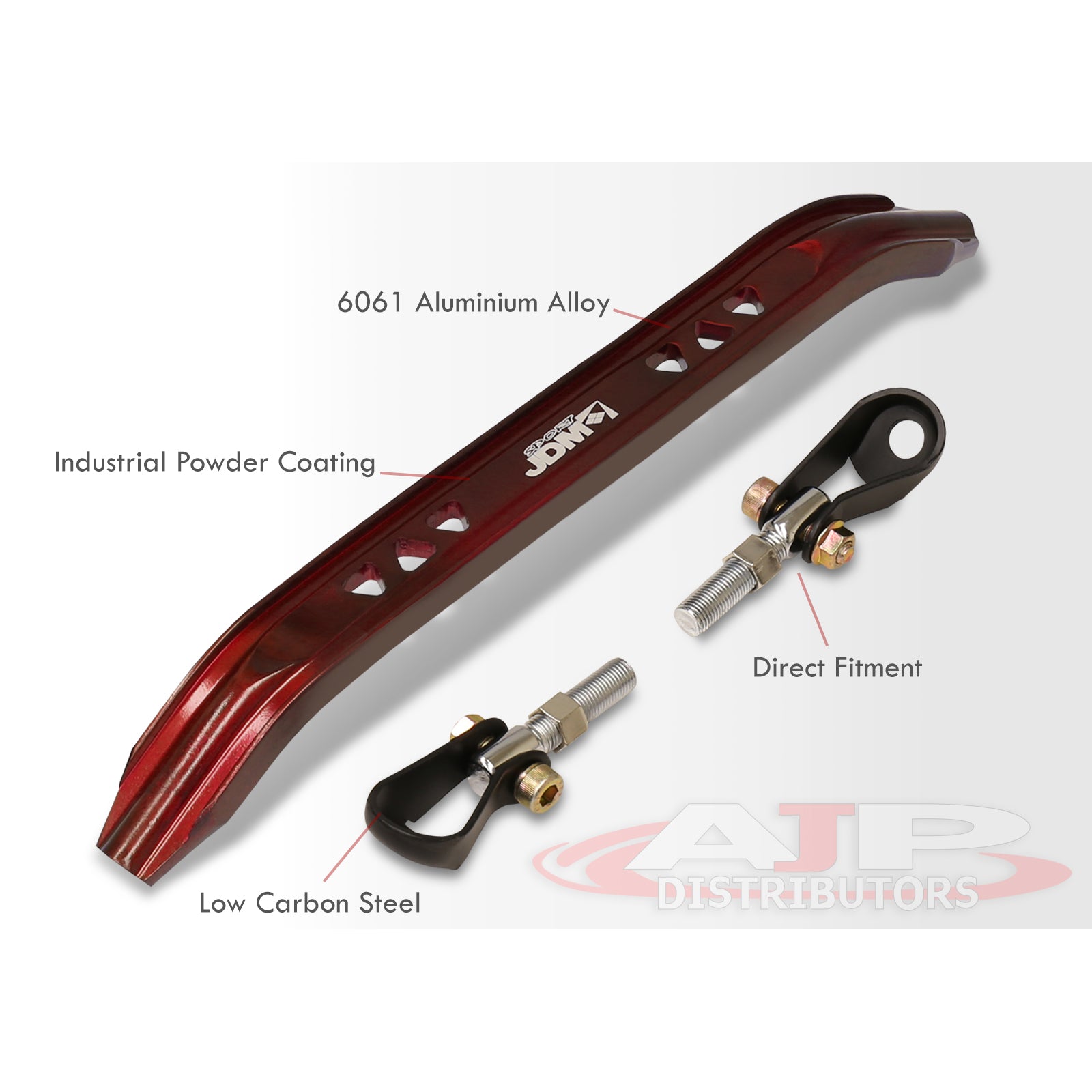 Mitsubishi Mirage 1997-2001 Front Lower Strut Bar Red – AJP