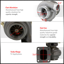 Load image into Gallery viewer, JDM Sport T4 Oil Cooled Turbo Charger (T4 Inlet Flange/Vband Outlet/.70AR Compressor/.68AR Turbine)
