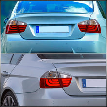 Load image into Gallery viewer, BMW 3 Series E90 4 Door 2005-2009 LED Bar Tail Lights Chrome Housing Red Len White Tube
