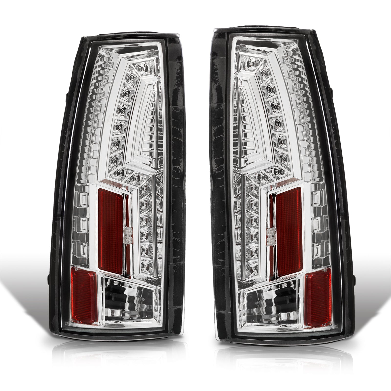 Pair Tinted LED Tail Brake Lights For 1992-1999 Chevy C/K Tahoe / GMC Yukon