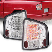 Load image into Gallery viewer, Chevrolet S10 Truck 1994-2004 / GMC Sonoma 1994-2004 / Isuzu Hombre 1996-2000 LED Tail Lights Chrome Housing Clear Len
