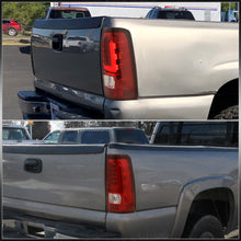 Load image into Gallery viewer, Chevrolet Silverado 1999-2006 / GMC Sierra 1999-2006 LED Bar Tail Lights Chrome Housing Red Len White Tube
