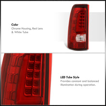 Load image into Gallery viewer, Chevrolet Silverado 1999-2006 / GMC Sierra 1999-2006 LED Bar Tail Lights Chrome Housing Red Len White Tube
