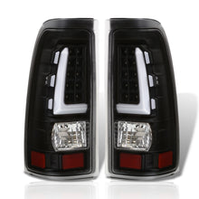 Load image into Gallery viewer, Chevrolet Silverado 1999-2006 / GMC Sierra 1999-2006 LED Bar Tail Lights Black Housing Clear Len White Tube
