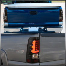 Load image into Gallery viewer, Chevrolet Silverado 1999-2006 / GMC Sierra 1999-2006 LED Bar Tail Lights Black Housing Clear Len White Tube
