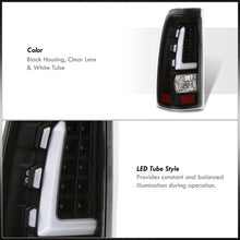 Load image into Gallery viewer, Chevrolet Silverado 1999-2006 / GMC Sierra 1999-2006 LED Bar Tail Lights Black Housing Clear Len White Tube
