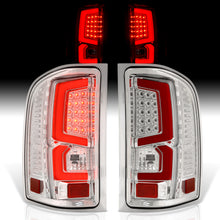 Load image into Gallery viewer, Chevrolet Silverado 2007-2013 LED Bar Tail Lights Chrome Housing Clear Len Red Tube
