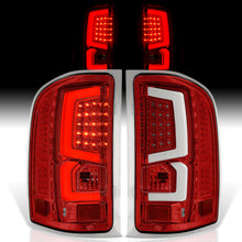 Load image into Gallery viewer, Chevrolet Silverado 2007-2013 LED Bar Tail Lights Red Housing Clear Len White Tube
