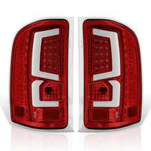 Load image into Gallery viewer, Chevrolet Silverado 2007-2013 LED Bar Tail Lights Red Housing Clear Len White Tube
