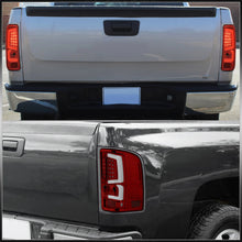 Load image into Gallery viewer, Chevrolet Silverado 2007-2013 LED Bar Tail Lights Red Housing Clear Len White Tube
