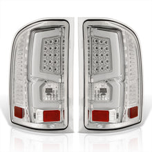 Load image into Gallery viewer, Chevrolet Silverado 2007-2013 LED Bar Tail Lights Chrome Housing Clear Len White Tube
