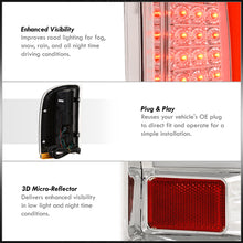 Load image into Gallery viewer, Chevrolet Silverado 2007-2013 LED Bar Tail Lights Chrome Housing Clear Len White Tube
