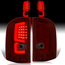 Load image into Gallery viewer, Chevrolet Silverado 2007-2013 LED Bar Tail Lights Chrome Housing Red Smoke Len White Tube
