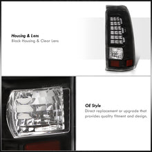 Load image into Gallery viewer, Chevrolet Silverado 1999-2006 / GMC Sierra 1999-2006 LED Tail Lights Black Housing Clear Len
