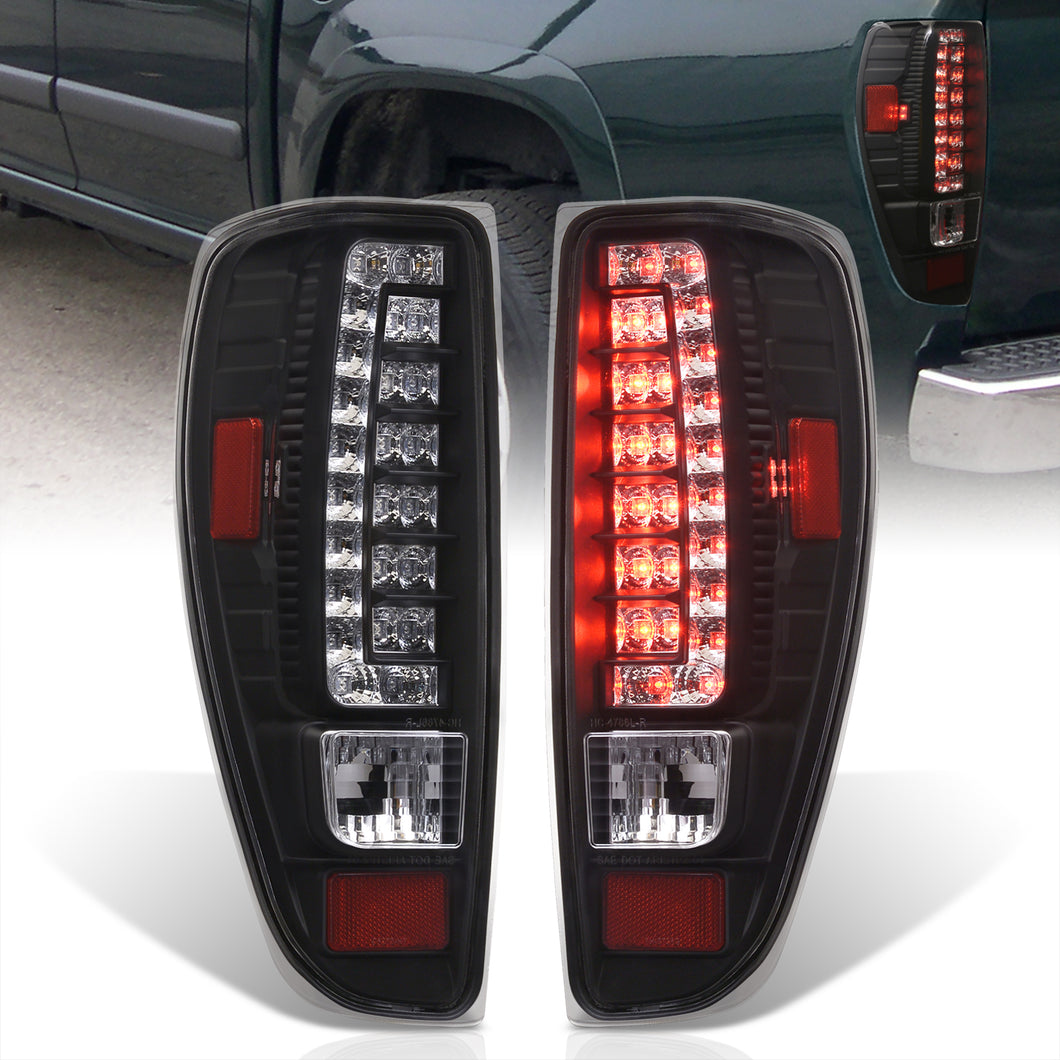 Chevrolet Colorado 2004-2012 LED Tail Lights Black Housing Clear Len