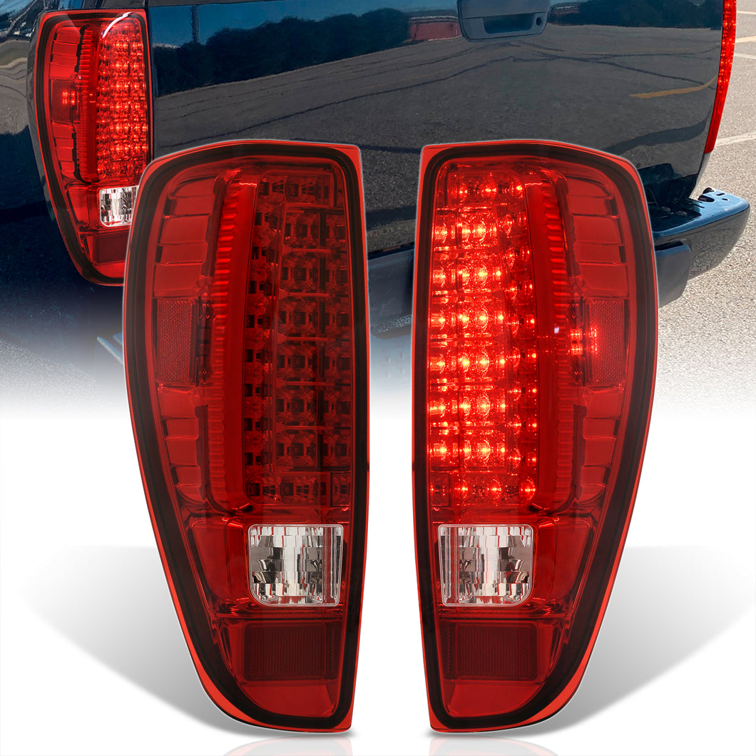 Chevrolet Colorado 2004-2012 LED Tail Lights Chrome Housing Red Len