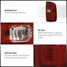 Load image into Gallery viewer, Chevrolet Colorado 2015-2022 / GMC Canyon 2015-2022 LED Bar Tail Lights Chrome Housing Red Len
