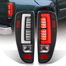 Load image into Gallery viewer, Chevrolet Colorado 2004-2012 LED Bar Tail Lights Black Housing Clear Len White Tube
