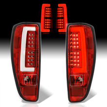 Load image into Gallery viewer, Chevrolet Colorado 2004-2012 LED Bar Tail Lights Red Housing Clear Len White Tube
