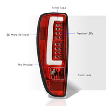 Load image into Gallery viewer, Chevrolet Colorado 2004-2012 LED Bar Tail Lights Red Housing Clear Len White Tube
